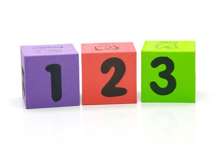 Numbers isolated against a white backgroundの写真素材