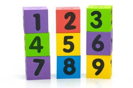 Numbers isolated against a white backgroundの写真素材