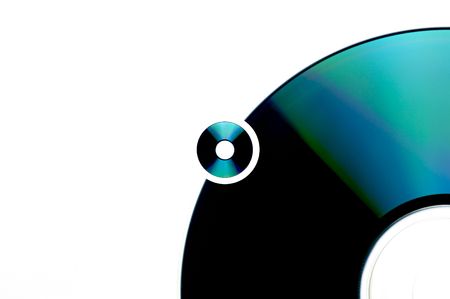 A music compact disc isolated against a white backgroundの写真素材