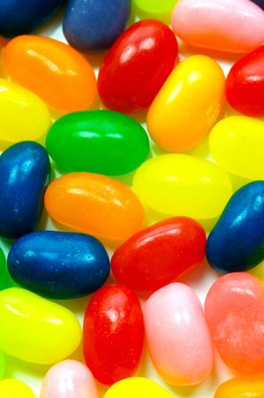 Jelly babies isolated on a white backgroundの写真素材