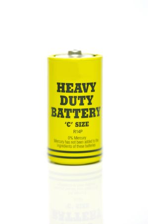 Household batteries isolated against a white backgroundの写真素材