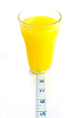 Conceptual health and diet image isolated against a white backgroundの写真素材