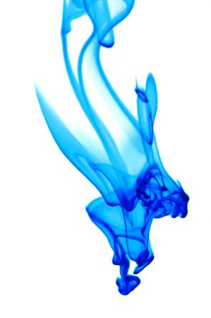 Contempory blue ink in water on a white background
の写真素材