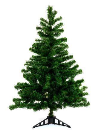 A Christmas tree isolated against a white backgroundの写真素材
