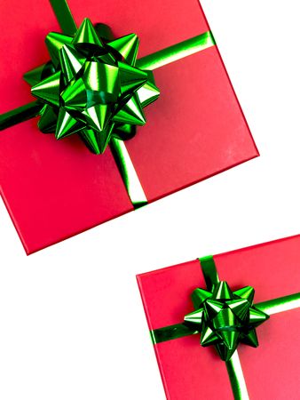A Christmas present isolated against a white backgroundの写真素材