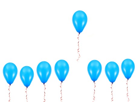 Balloons isolated against a white backgroundの写真素材