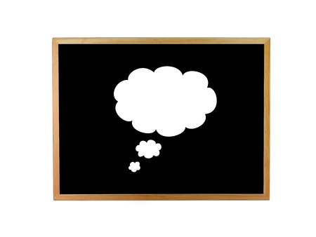 A blackboard isolated against a white backgroundの写真素材