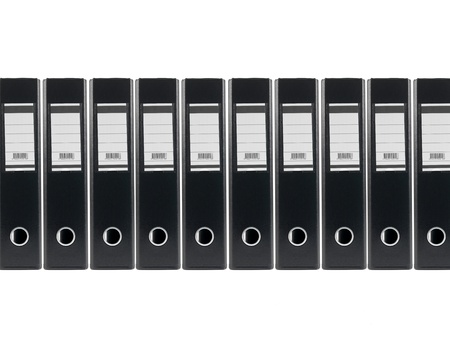 A4 lever arch folders isolated against a white backgroundの写真素材