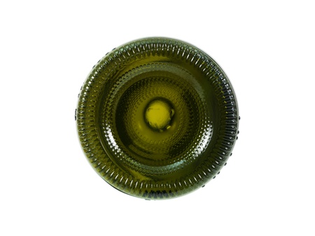 White wine bottles isolated against a white backgroundの写真素材