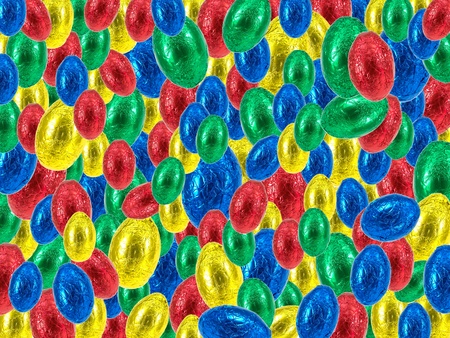 Chocolate Easter eggs isolated against a white background
