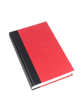 A red book isolated against a white backgroundの写真素材