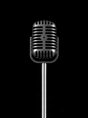 A microphone isolated against a white backgroundの写真素材