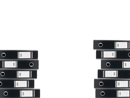 A4 lever arch folders isolated against a white background