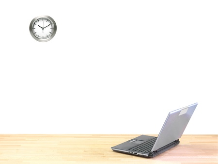 A workplace scene isolated against a white backgroundの写真素材