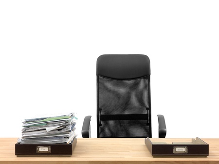 In and out office trays in an office situationの写真素材