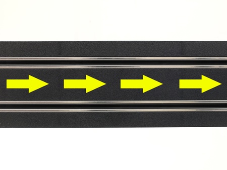 An image of a toy slot car racing trackの写真素材