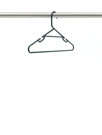 A coat hanger isolated against a white backgroundの写真素材