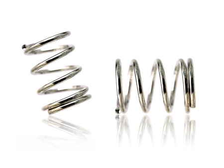 A spring isolated against a white backgroundの写真素材