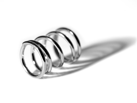 A spring isolated against a white backgroundの写真素材