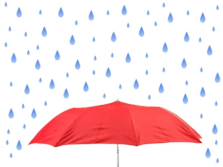 An umbrella isolated against a white backgroundの写真素材