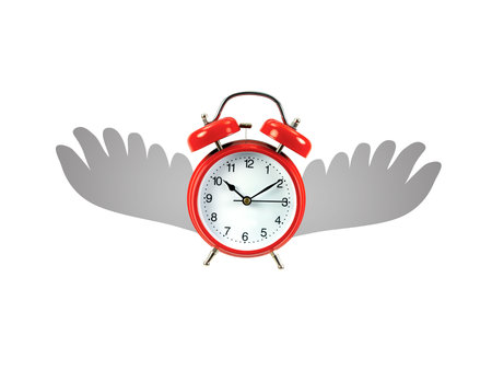 A conceptual image of  a time flying
