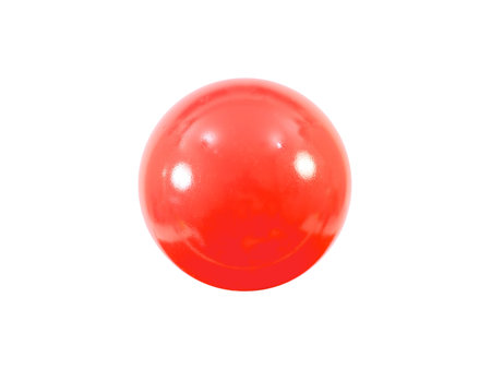 Colored pit balls isoated against a white background