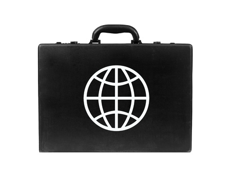 A black old fashioned business brief caseの写真素材