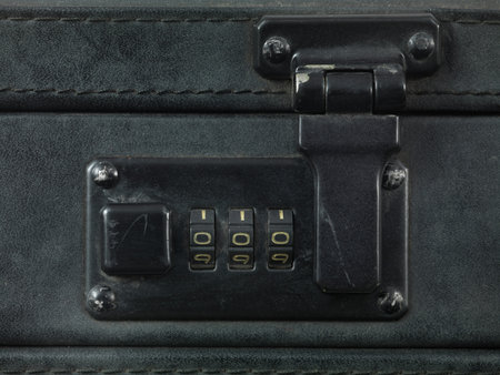 A black old fashioned business brief caseの写真素材