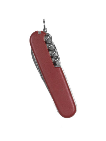 A pocket knife isolated against a white background