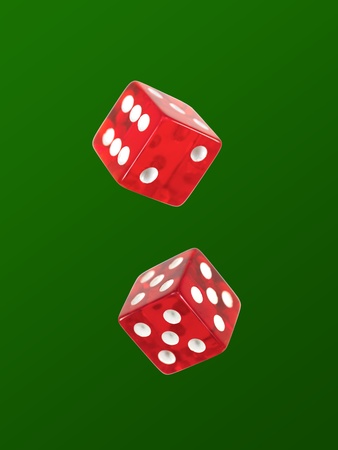 A conceptual gambling image with assorted gambling equipmentの写真素材