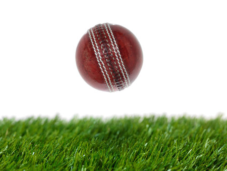 Cricket gear isolated against a white backgroundの写真素材