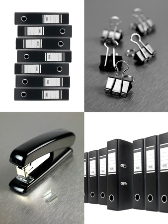 A4 ring binder files isolated against a white backgroundの写真素材