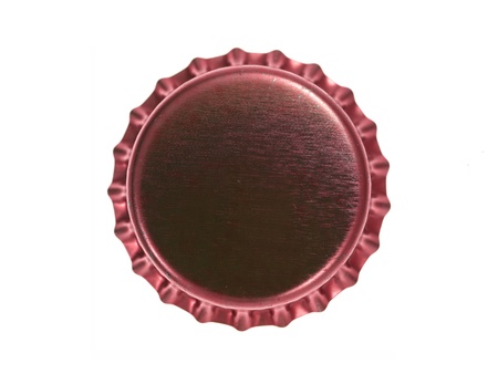 Bottle caps isolated against a white backgroundの写真素材