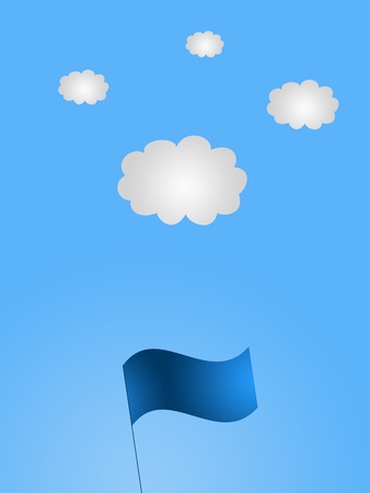 A conceptual vector image of a cloudy dayの写真素材