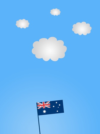 A conceptual vector image of a cloudy dayの写真素材