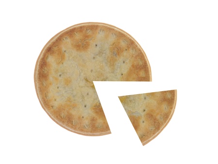 Meat pies isolated against a white backgroundの写真素材