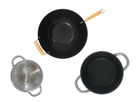 Cooking equipment isolated against a white backgroundの写真素材