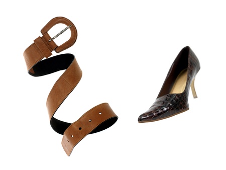 Fashion accessories isolated against a white backgroundの写真素材