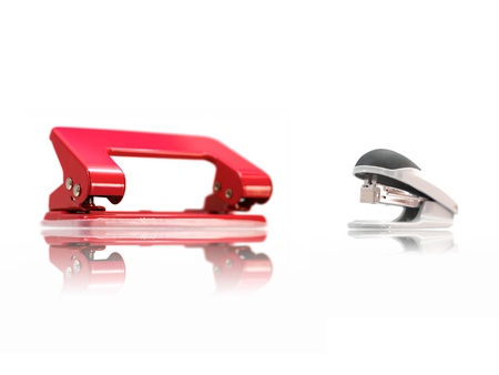 A hole punch isolated against a white backgroundの写真素材