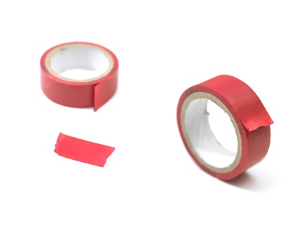 Adhesive tape isolated against a white backgroundの写真素材