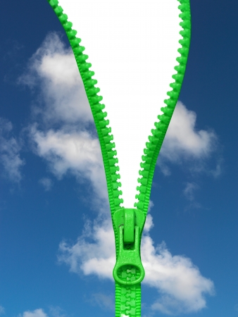 A close up shot of a zipperの写真素材