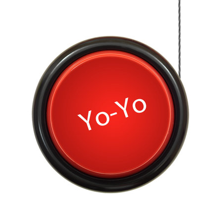 A toy yoyo isolated against a white background