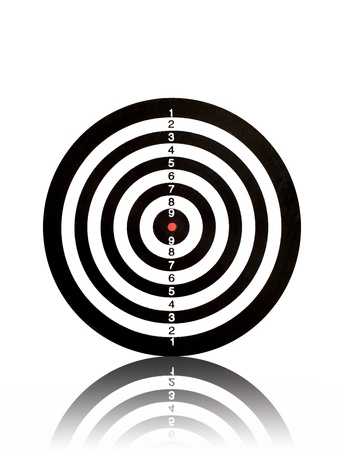 A target isolated against a white backgroundの写真素材