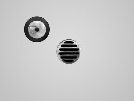 A drain hole isolate on a white background