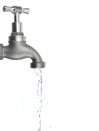 A tap isolated against a white backgroundの写真素材