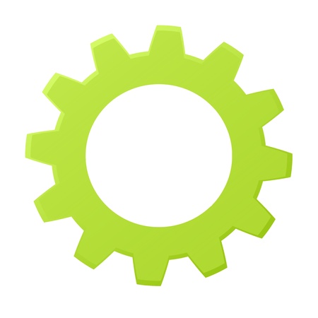 Rendered gears isolated against a white backgroundの写真素材