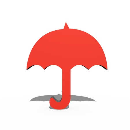 An umbrella isolated against a white backgroundの写真素材