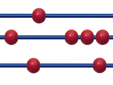 An abacus isolated against a white background