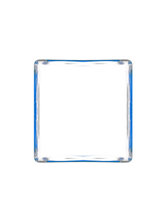 Glass blocks isolated against a white backgroundの写真素材