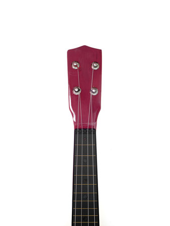 A guitar isolated against a white background